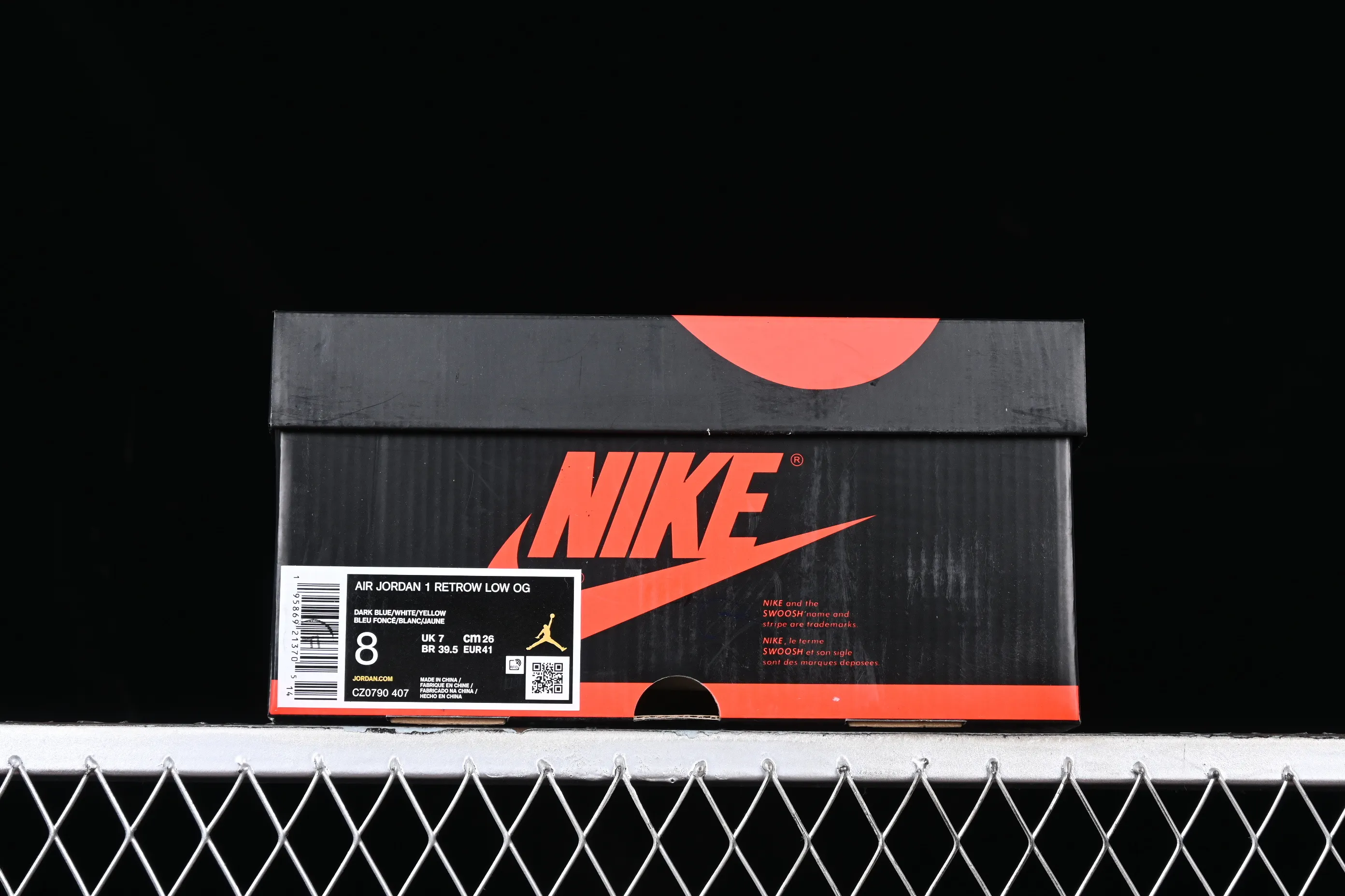 All categories Air Jordan Jordan series basketball shoes Air Jordan 1 Low Air Jordan 1 Low OG AJ1 Joe 1 white blue and yellow hook burst pattern low-top cultural casual sneakers CZ0790-407